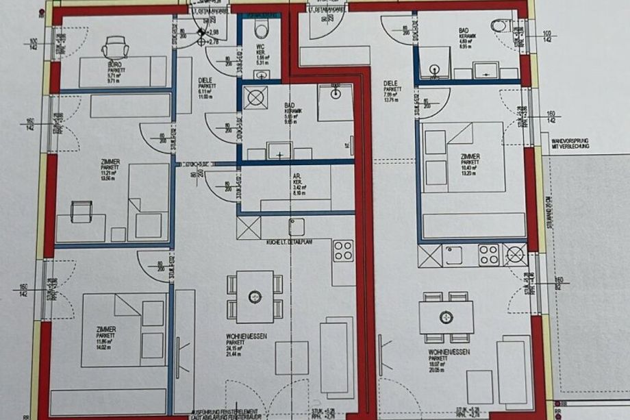 NEUBAU Kleinwohnanlage mit 2 Häusern und 8 Wohnungen in Waidmannsdorf - Schubertstraße / ERSTBEZUG
