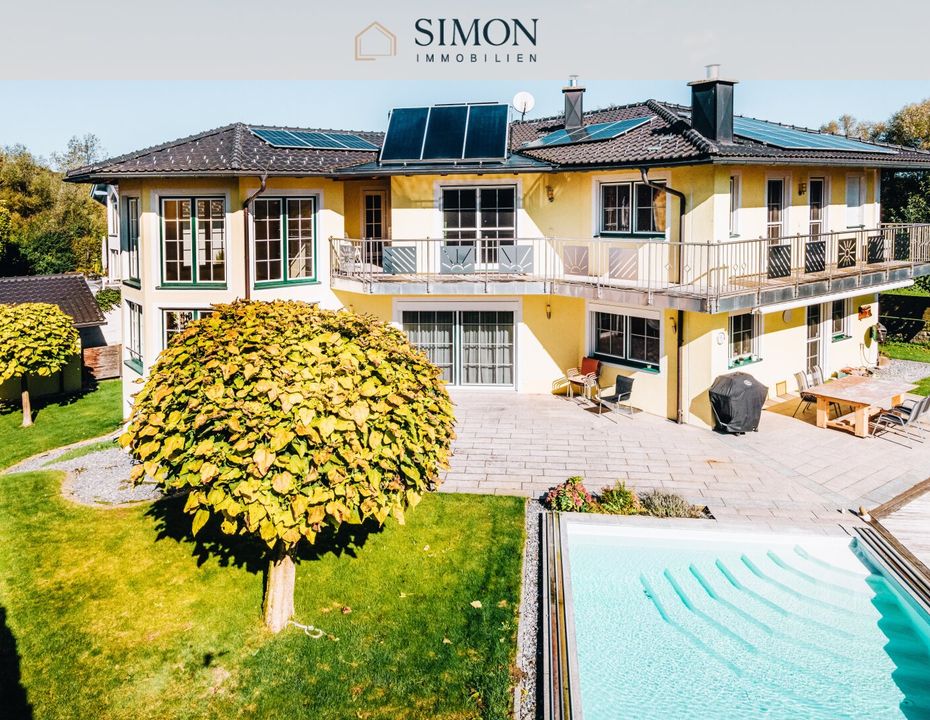 Exklusive Villa mit Pool und Traumgarten - Wohnen mit Blick auf den Untersberg