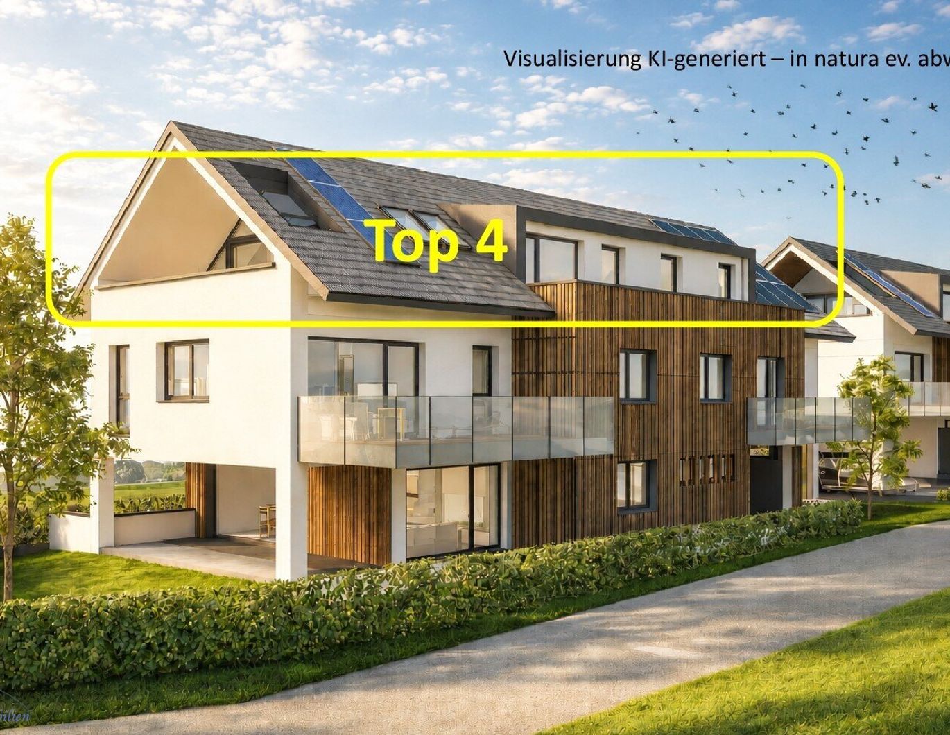 KAUF SALZBURG-STADT: NEUBAU Anfang Moosstraße - HASLBERGERWEG 31: 120 m² 4-Zimmer-Penthouse-Wohnung - mit 3 Terrassen (Süd-/West-/Ost-Terrasse) - Top W 4 - DG