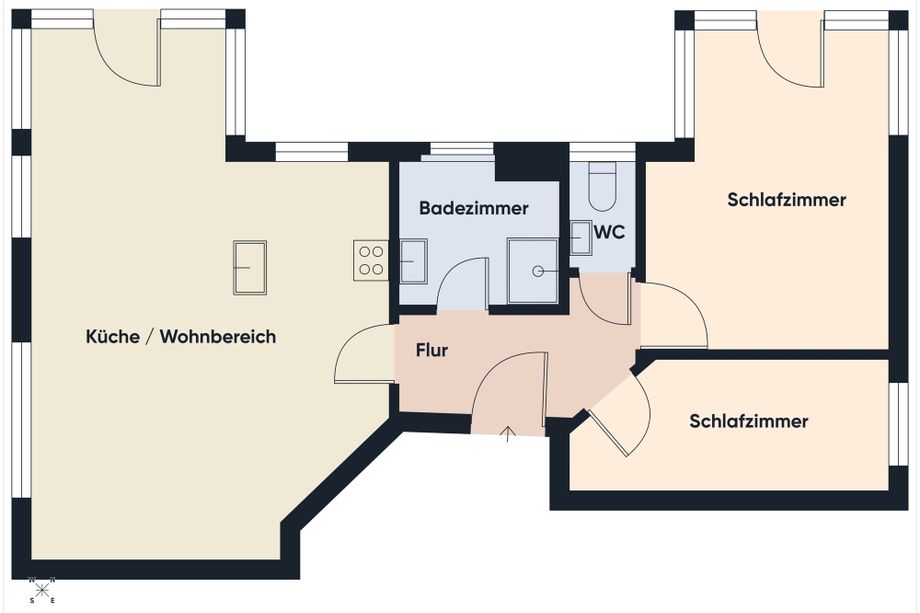 Zentrum & Natur: Attraktive 3-Zimmer-Mietwohnung mit Garten