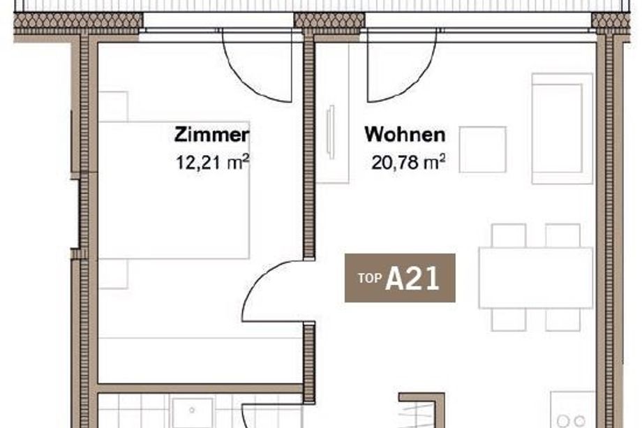 Außergewöhnlich wohnen in moderner Architektur | 2-Zimmer-Wohnung mit Flair