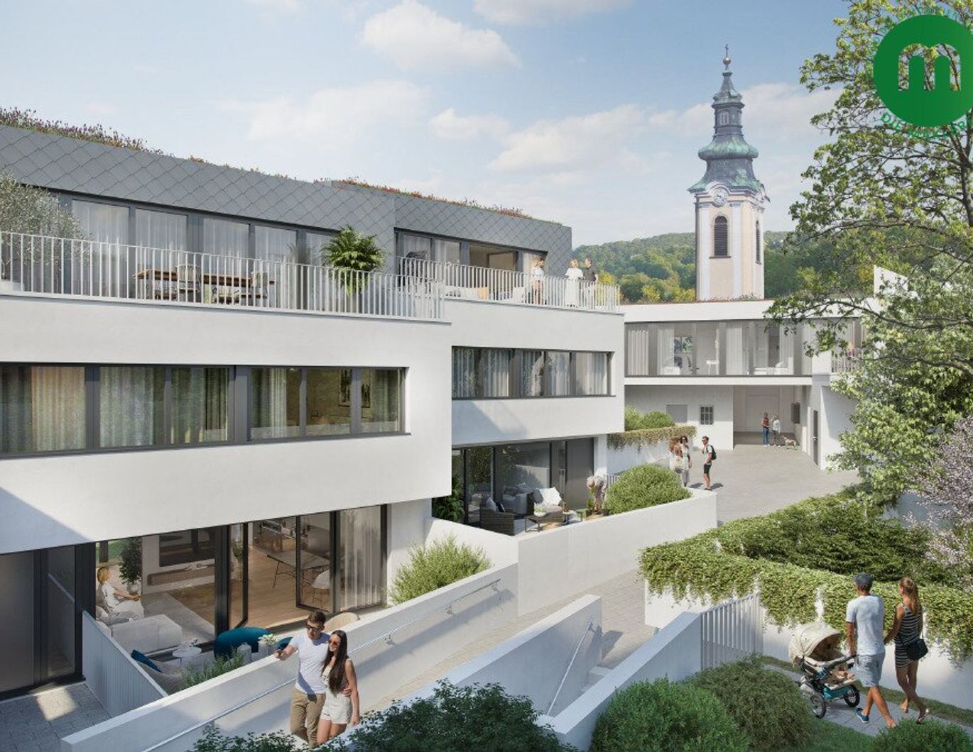3-Zimmer Terrassenwohnung in Klosterneuburg-Weidling - belagsfertige oder schlüsselfertige Übergabe möglich