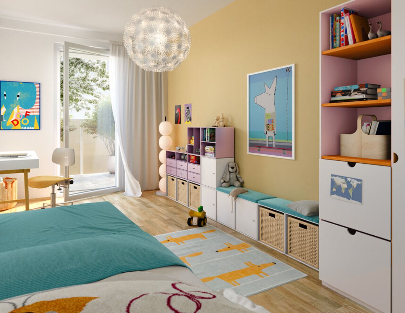 Hof am Park - Hofseitige 3-Zimmer-Wohnung mit Balkon und Blick ins Grüne - Top 1.35