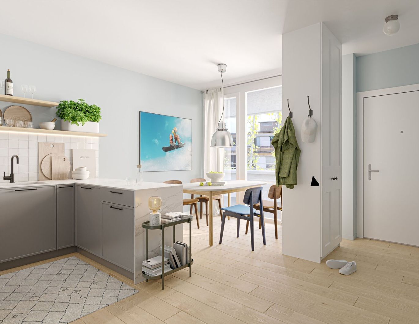 QUARTIER LEOPOLD GRÜN: Top B18 - Haus B - EG - 3-Zimmer-Wohnung
