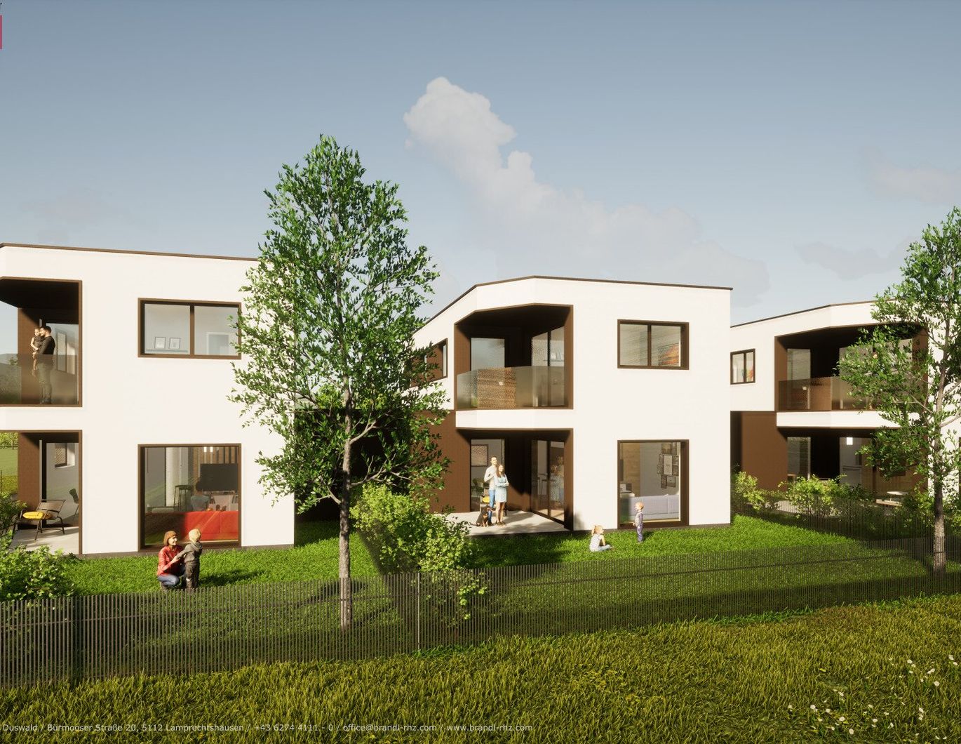 Modernes neues Reihenhaus in Lochen am See: Erstbezug mit Balkon, Terrasse und Garage!