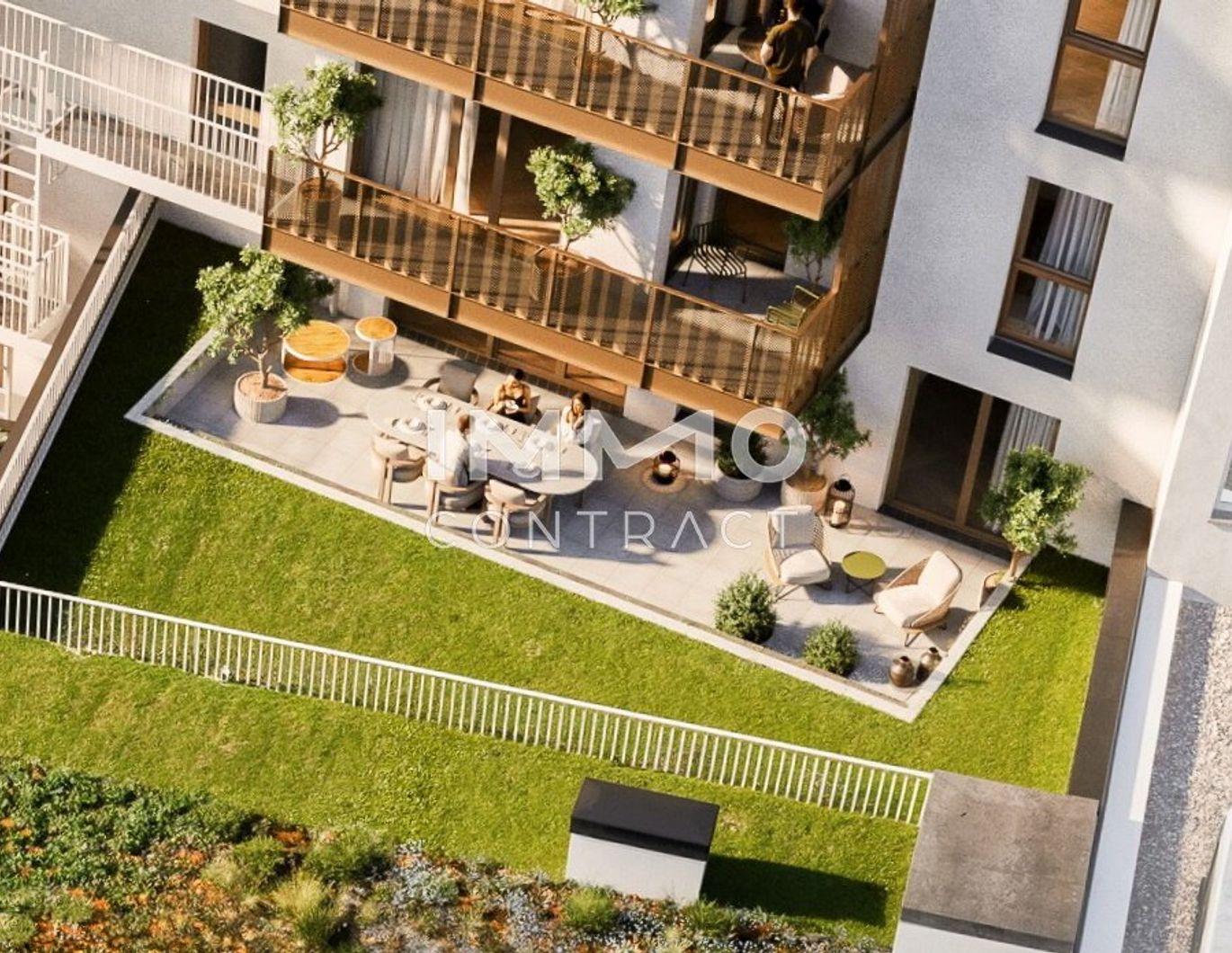 ERSTBEZUG mit großer Terrasse im Innenhof - moderne 2-Zimmer-Wohnung