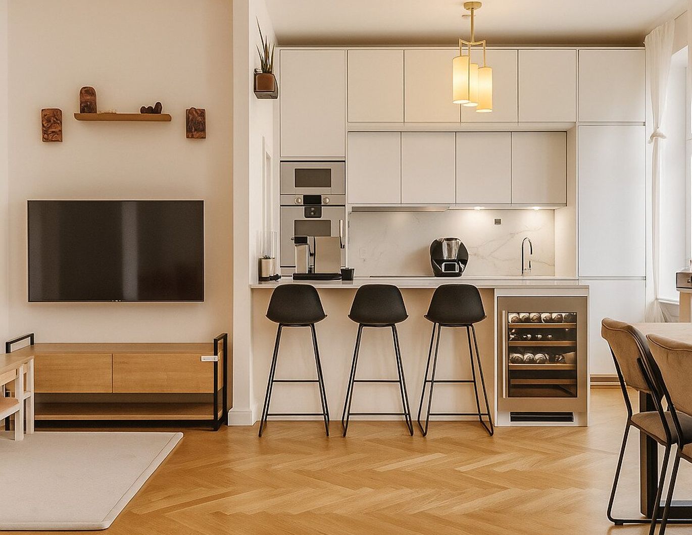 Zeitlose Eleganz trifft modernen Wohnkomfort - stilvoll sanierte 3,5-Zimmer-Altbauwohnung mit Designküche, zwei Außenflächen & Toplage nahe dem Türkenschanzpark