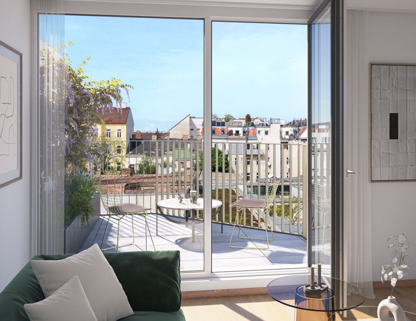 DG-ERSTBEZUG | Gesamtes 2. DG | Hofseitige Terrasse | Lift direkt in die Wohnung | Ost/West | Fernwärme | TG-Stellplatz optional | Nachhaltiges Wohnbauprojekt