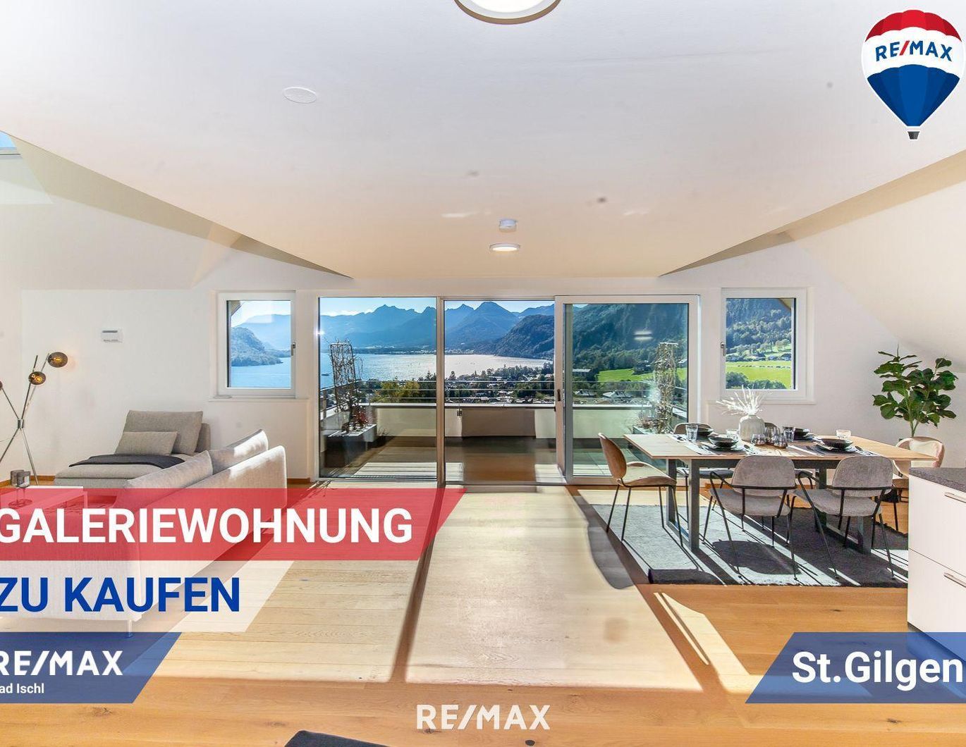 2-3 Zimmer-Galeriewohnung mit atemberaubendem Blick auf den Wolfgangsee