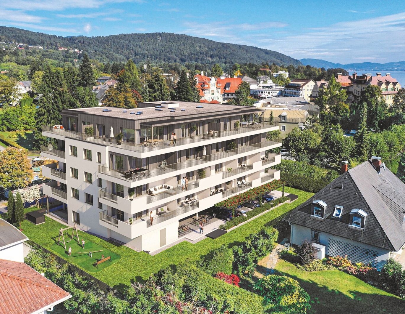 Moderne 2-Zimmer-Wohnung in Velden: Erstbezug mit Balkon in Seenähe