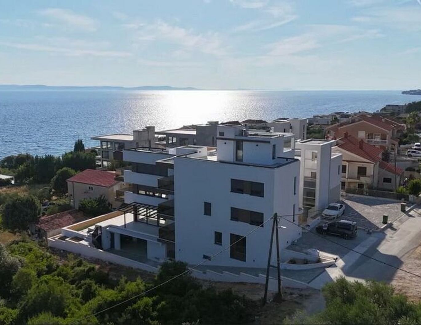 Moderne Luxuswohnung mit Meerblick, 170 m vom Meer entfernt