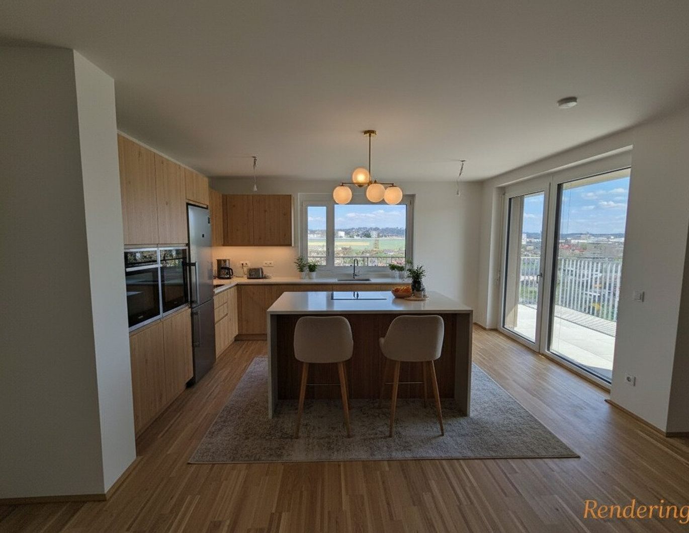 Perfekt aufgeteilte 4 Zimmer Familienwohnung mit Fernblick