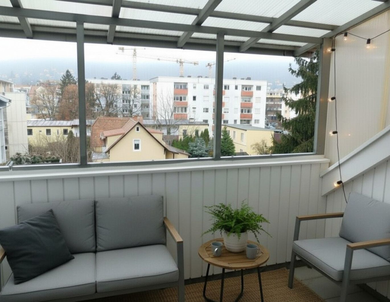 Dachgeschoss-Altbau mit Terrasse und Rohdachboden