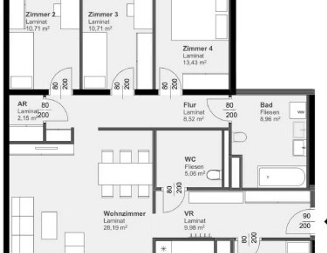 Großzügige 5- Zimmer-Wohnung mit Loggia
