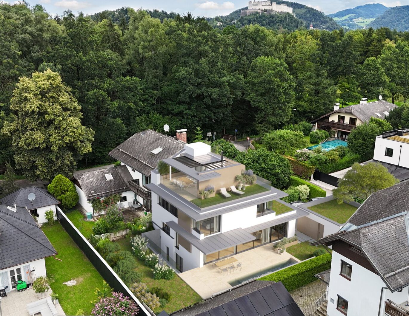 LEOPOLDSKRON - Baugrundstück mit baubewilligtem Architektenhaus, perfekte Planung!
