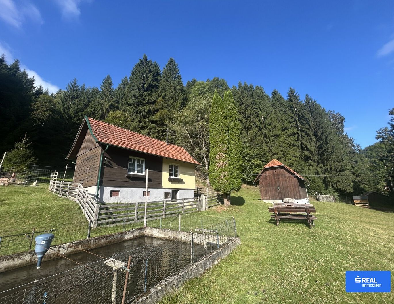 RARITÄT Nähe Wolfsberg - Häuschen mit Nebengebäuden, Fischteiche und Wildgehege