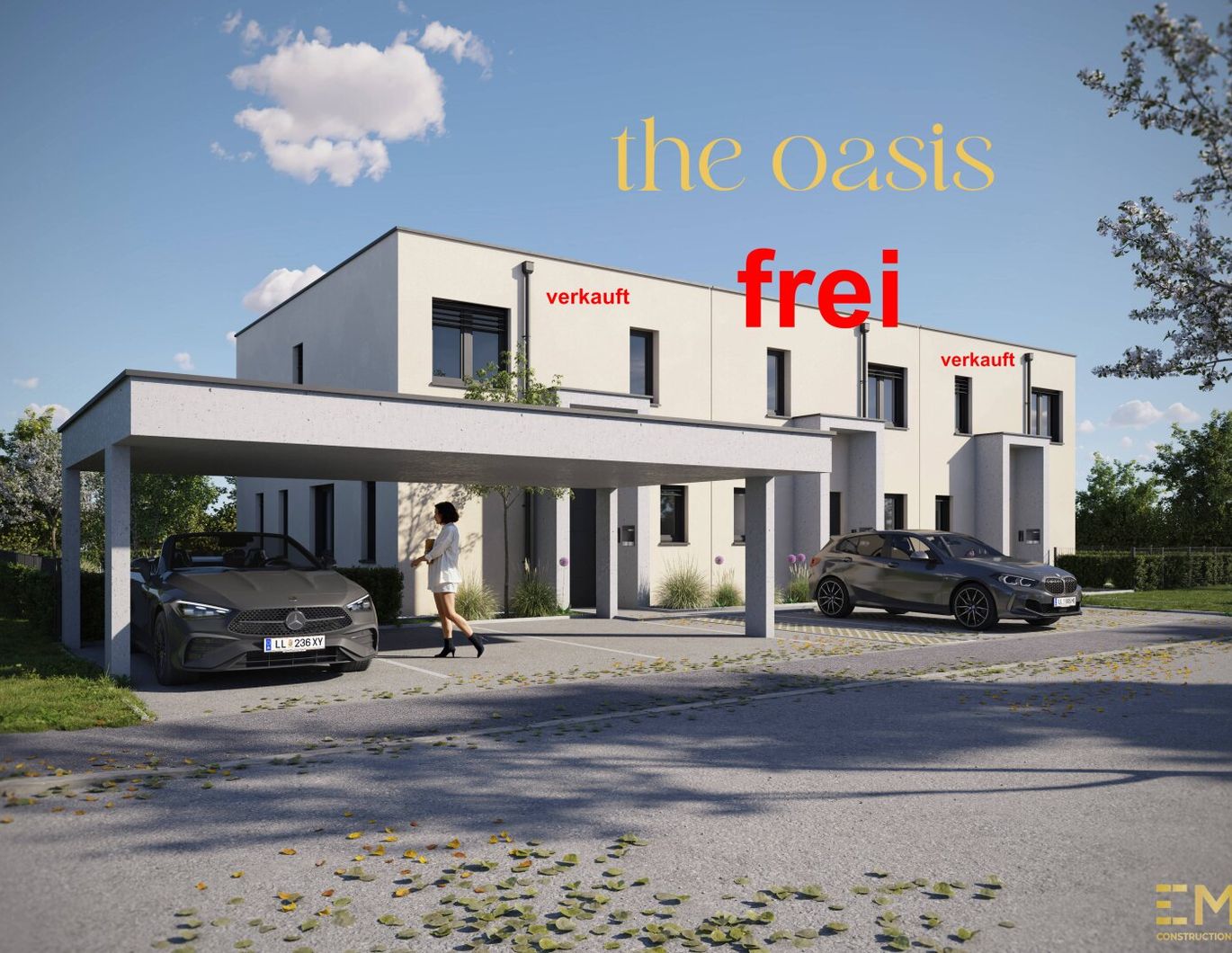 Top 2! The Oasis! Modernes Reihenhaus in Ödt, nahe dem Badesee: 5 Zimmer, Terrasse, Eigengarten, belagsfertig.