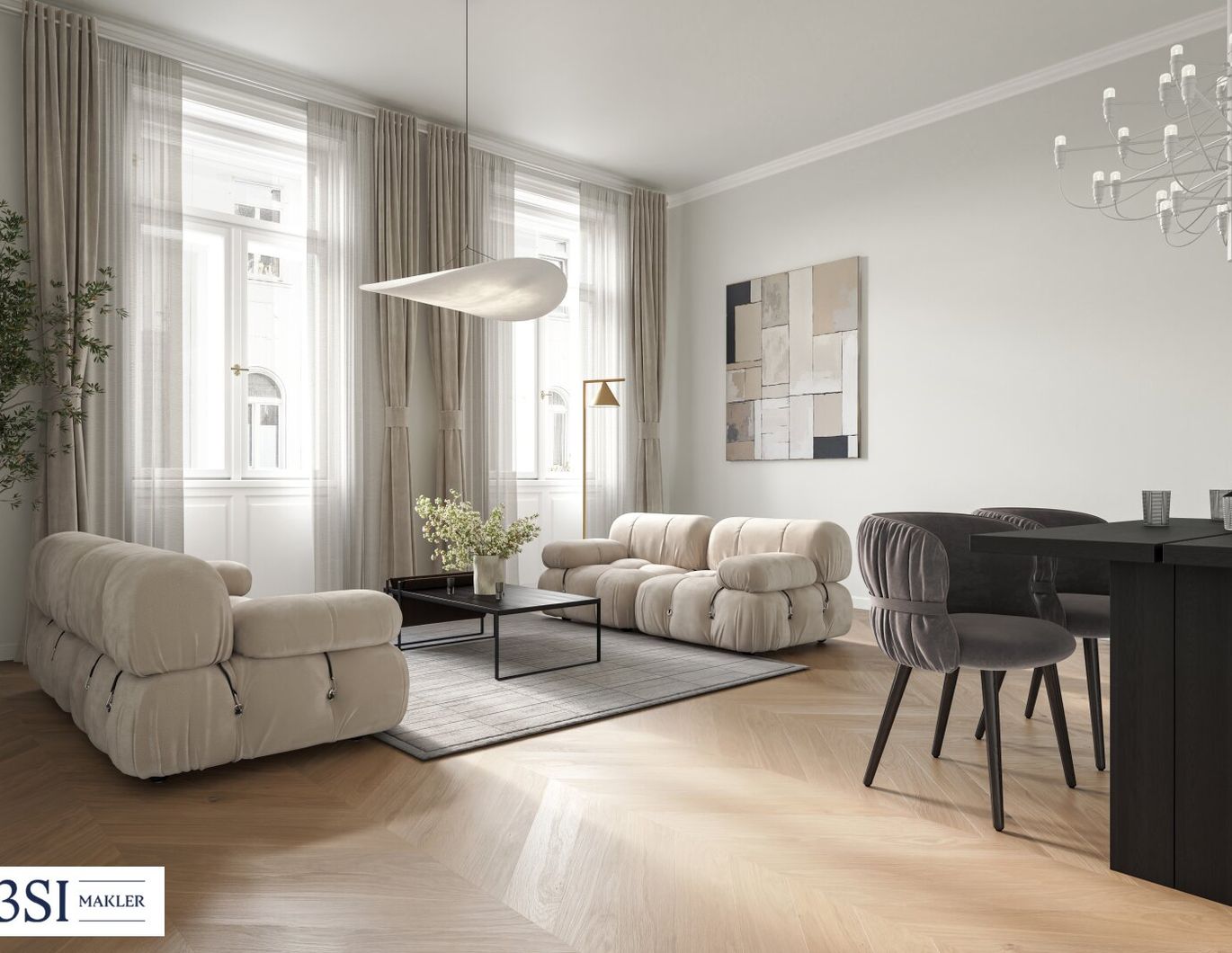 PRUNKSTÜCK: Top-sanierte 2-Zimmer-Altbauwohnung: Luxus und Stil in Bestlage des 9. Bezirks