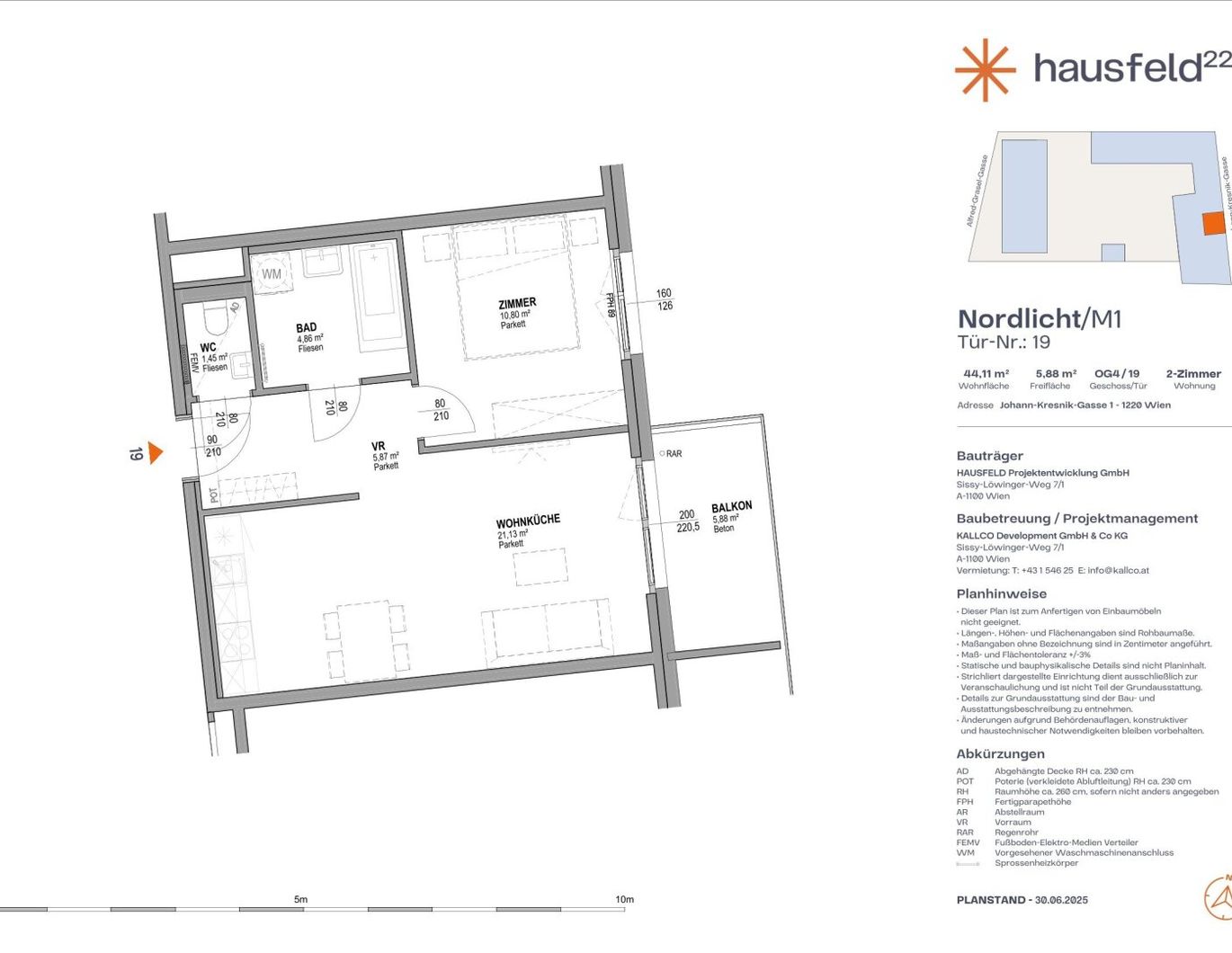 Unbefristete Neubau-Mietwohnung im Oberen Hausfeld | Termin online buchen: www.hausfeld22.at/nordlicht