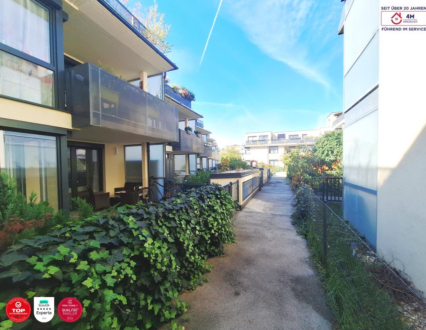 *PROVISIONSFREI* - VOLLMÖBLIERTE Gartenwohnung in ruhiger Lage mit Loggia,Terrasse & Garten - 5 Gehminuten zur U6 Neu-Erlaa