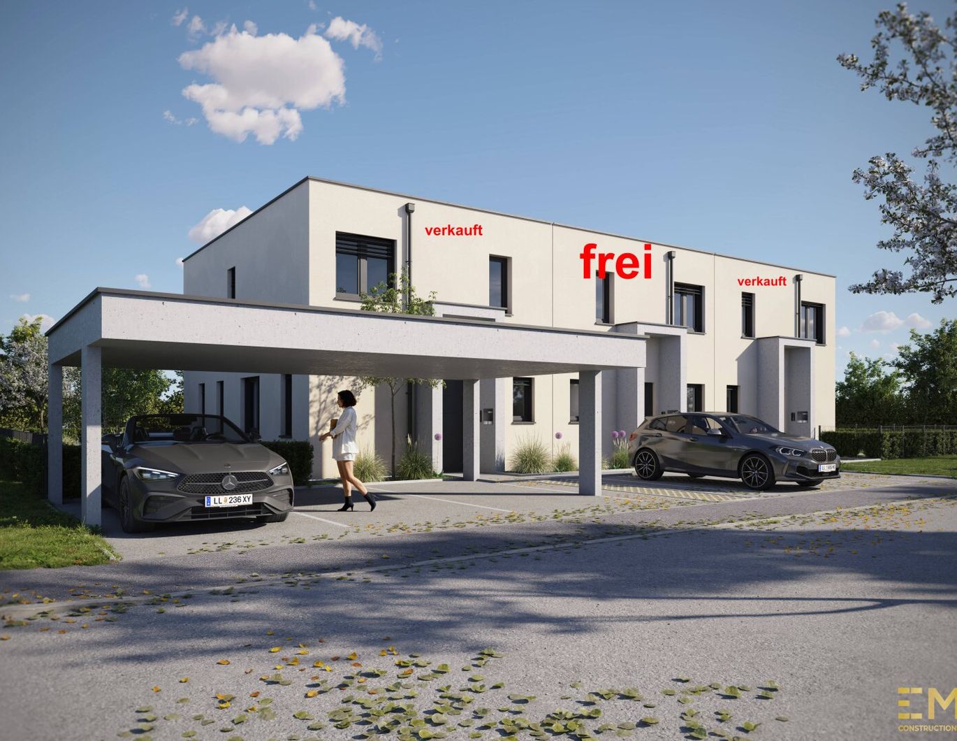 Top 2! The Oasis! Modernes Reihenhaus in Ödt, nahe dem Badesee: 5 Zimmer, Terrasse, Eigengarten, belagsfertig.