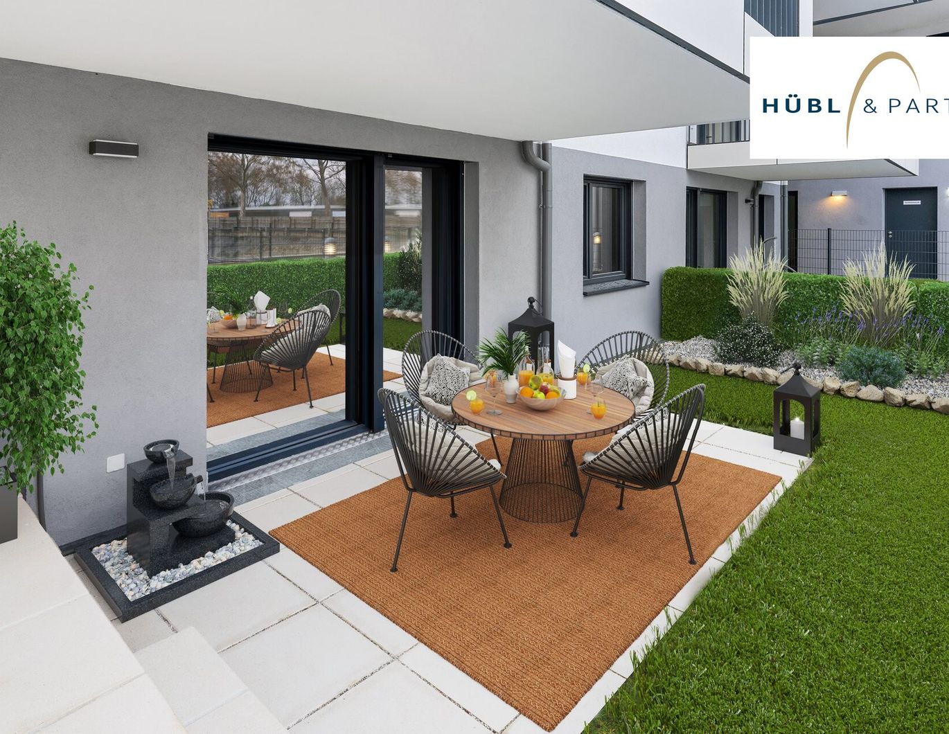 2-Zimmer Gartenwohnung | Markenküche | Fußbodenheizung | elektr. Außenbeschattung | Erdwärme