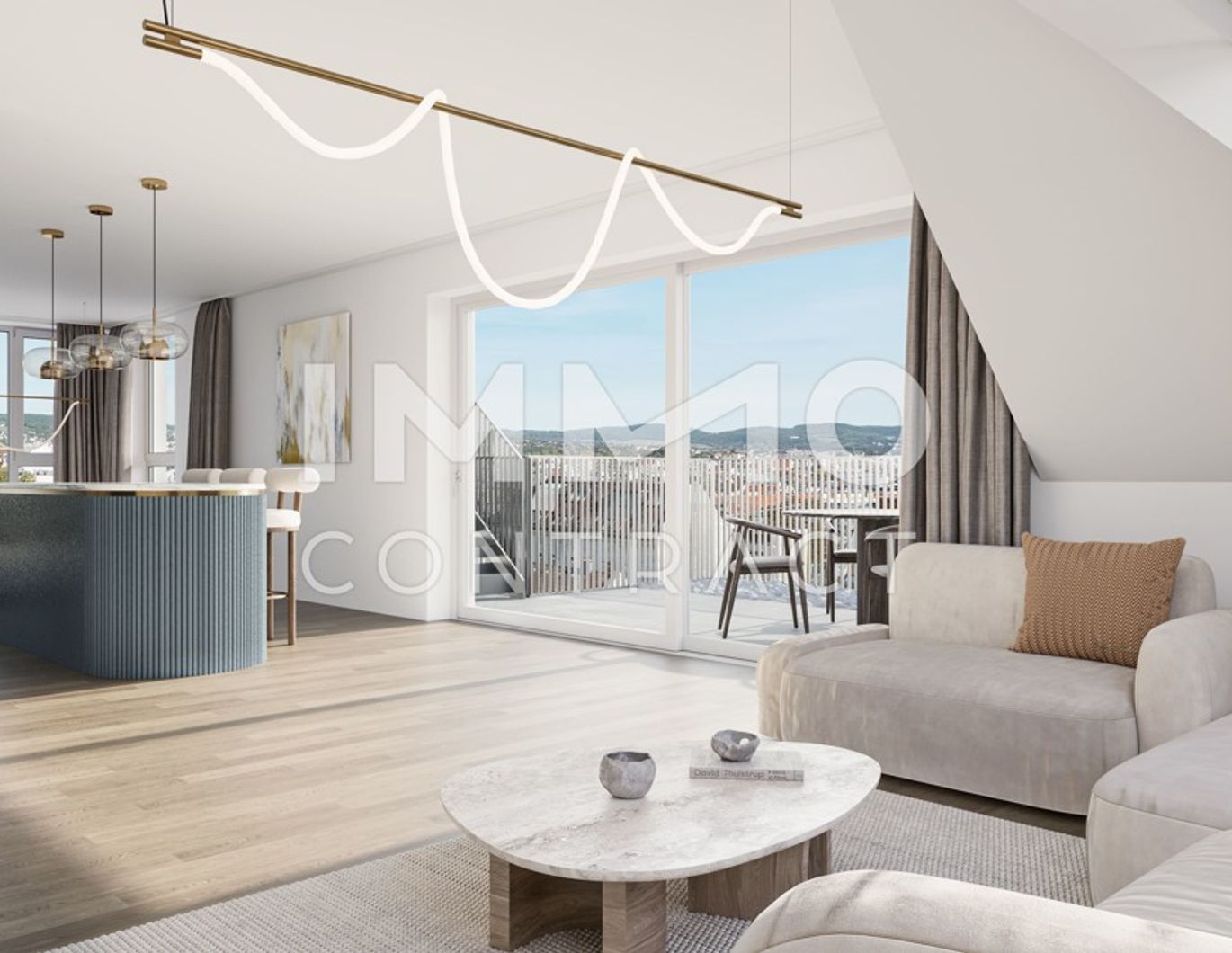 Licht- und sonnendurchflutetes Penthouse mit 65 qm Dachterrasse (Neubau, Erstbezug)