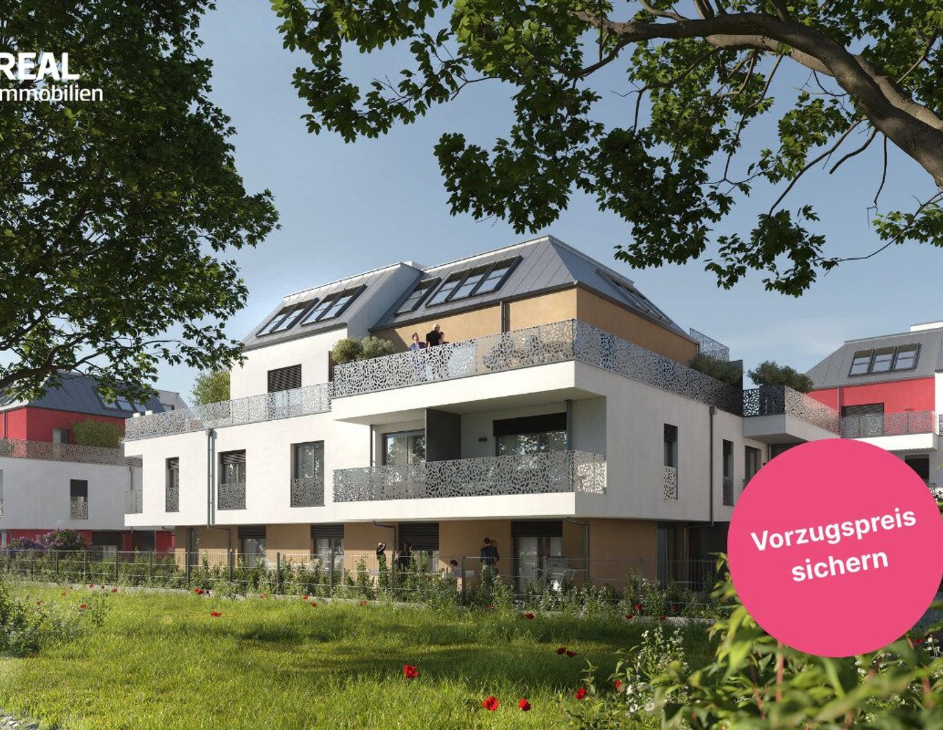 Der schönste Platz für eine Gartenwohnung - extrem attraktiver Erstbezugs-Preis - Rosengarten im 11.