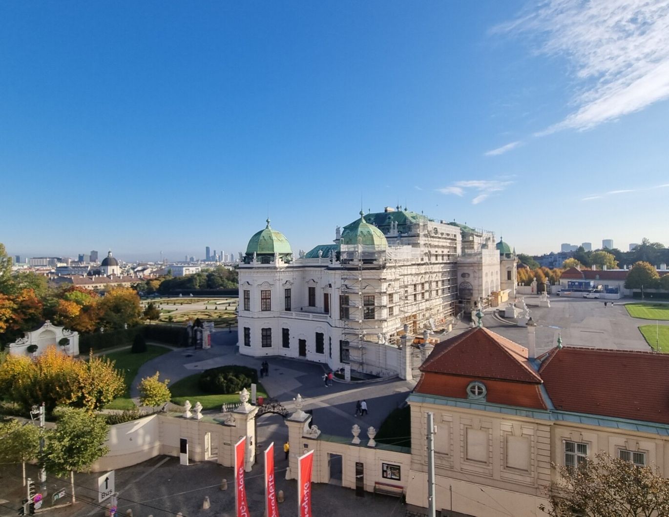 Blick aufs Schloss Belvedere