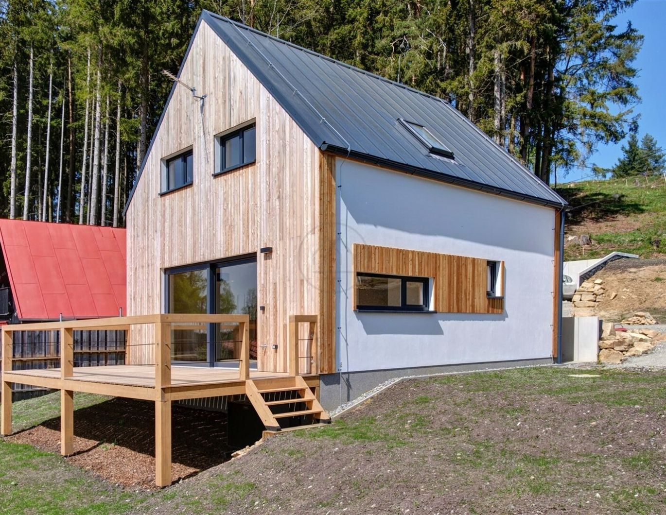 Ferienhaus mit drei Schlafzimmern, Terrasse und Seeblick - Horní Planá