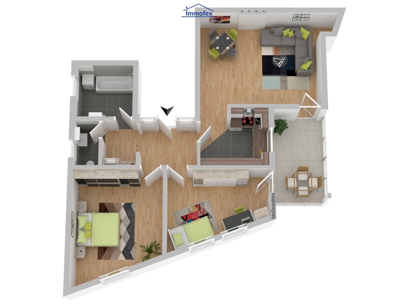 Gepflegte, helle Wohnung mit viel Platz