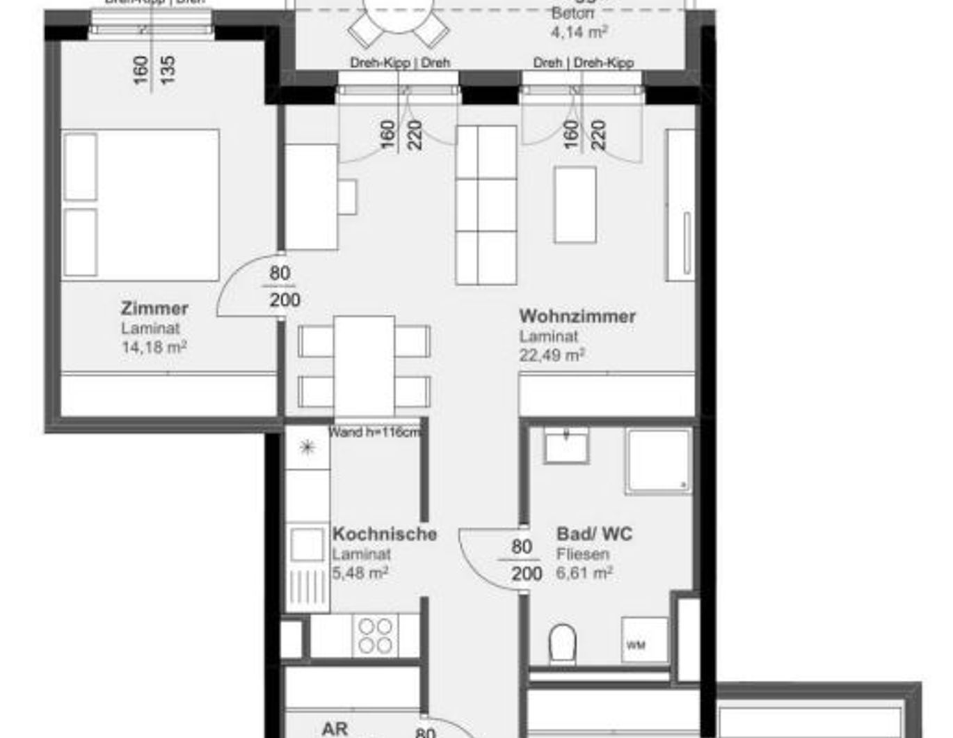 ZENTRAL & UNBEFRISTET | 2-ZIMMERWOHNUNG MIT BALKON
