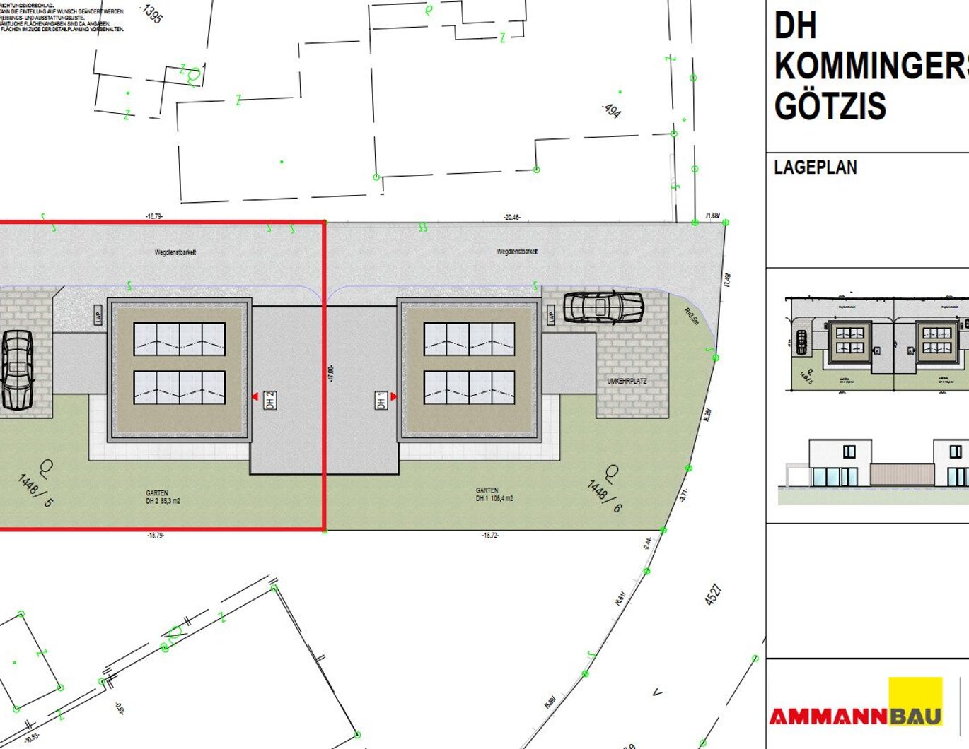 Projekt Kompakt Daheim² - modernes Doppelhaus mit Garten in top Lage von Götzis - DH2