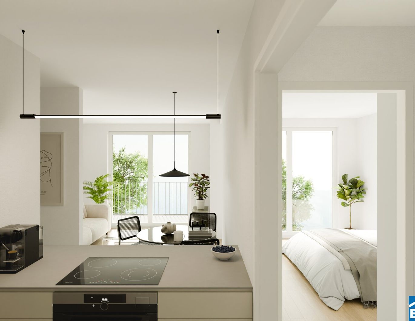 Modernes Wohnen - Erstbezug mit Balkon, Kühlung & Homeoffice-Bereich