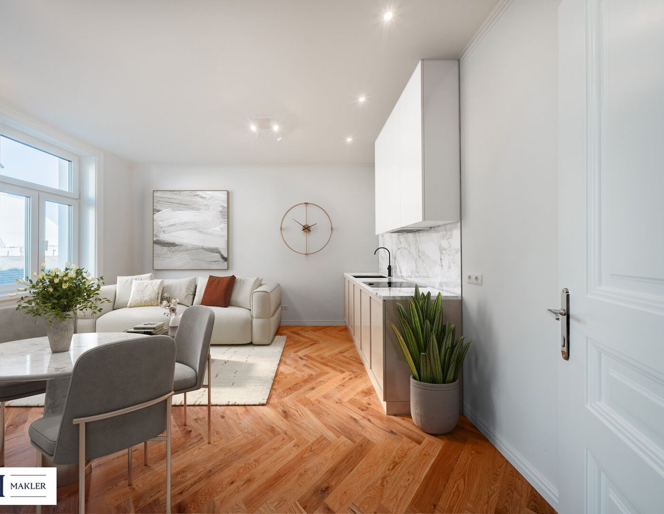 Nachhaltig mit Charme - Eleganter Altbauflair mit südwestseitiger Loggia bei zukünftiger U2