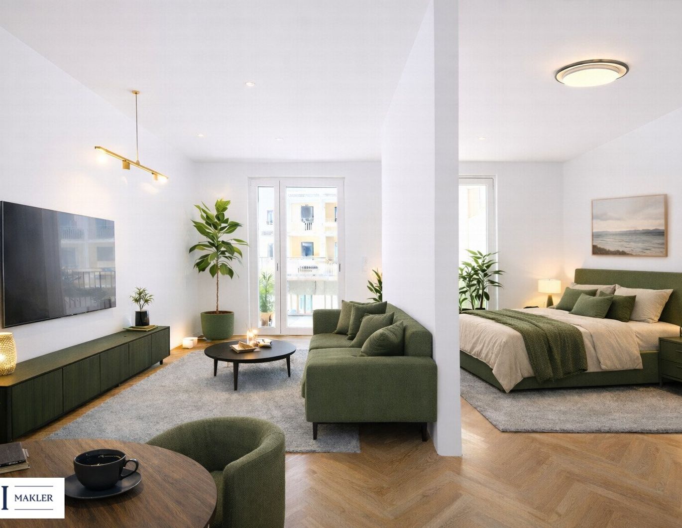 Ruhig & sonnig - genießen Sie Ihr Apartment mit Balkon mitten in der Stadt