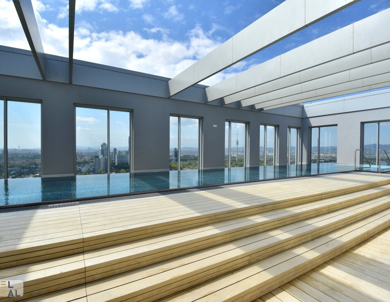 TEILMÖBLIERT MIT LOGGIA - POOL/SAUNA/FITNESS - VIENNA 22 MIT FERNBLICK