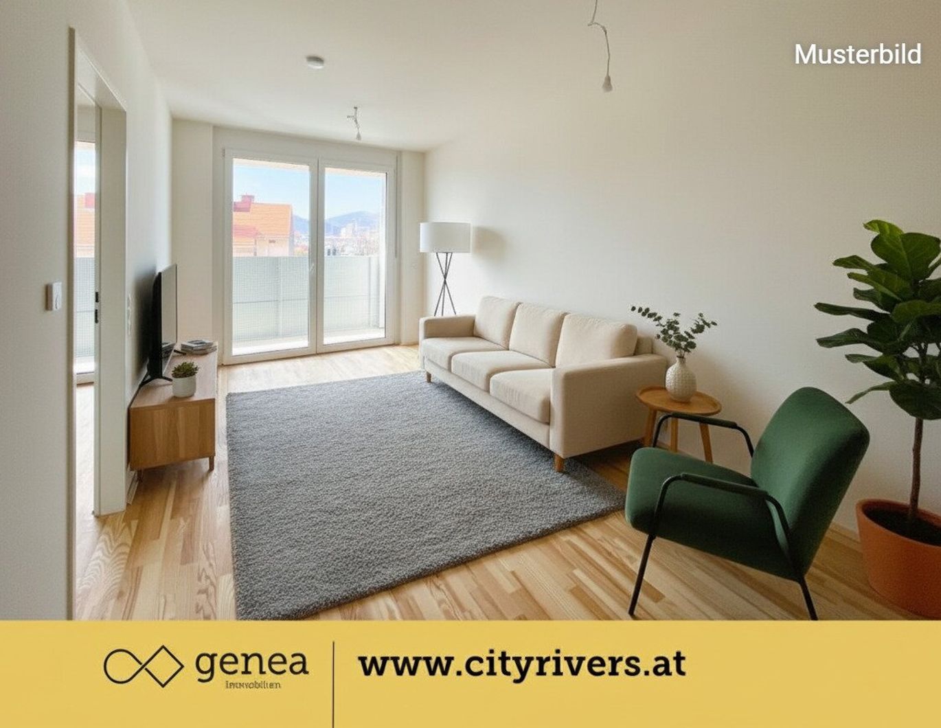 2-Zimmer-Wohnung in Nähe des Augartenparks | CityRivers | Provisionsfrei