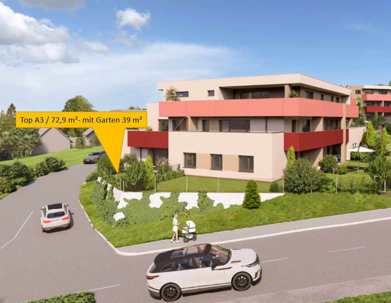 Lichtdurchflutete Eck-Gartenwohnung in den STADTTERRASSEN PEUERBACH - provisionsfrei! ** JETZT FRÜHKÄUFER-RABATT!**