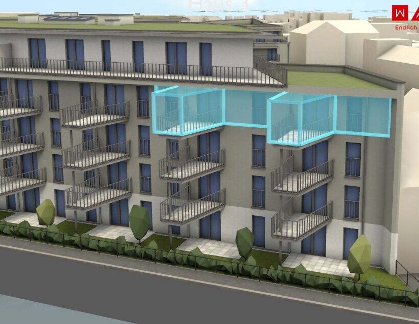 Moderne Familienwohnung mit 2 Balkonen!