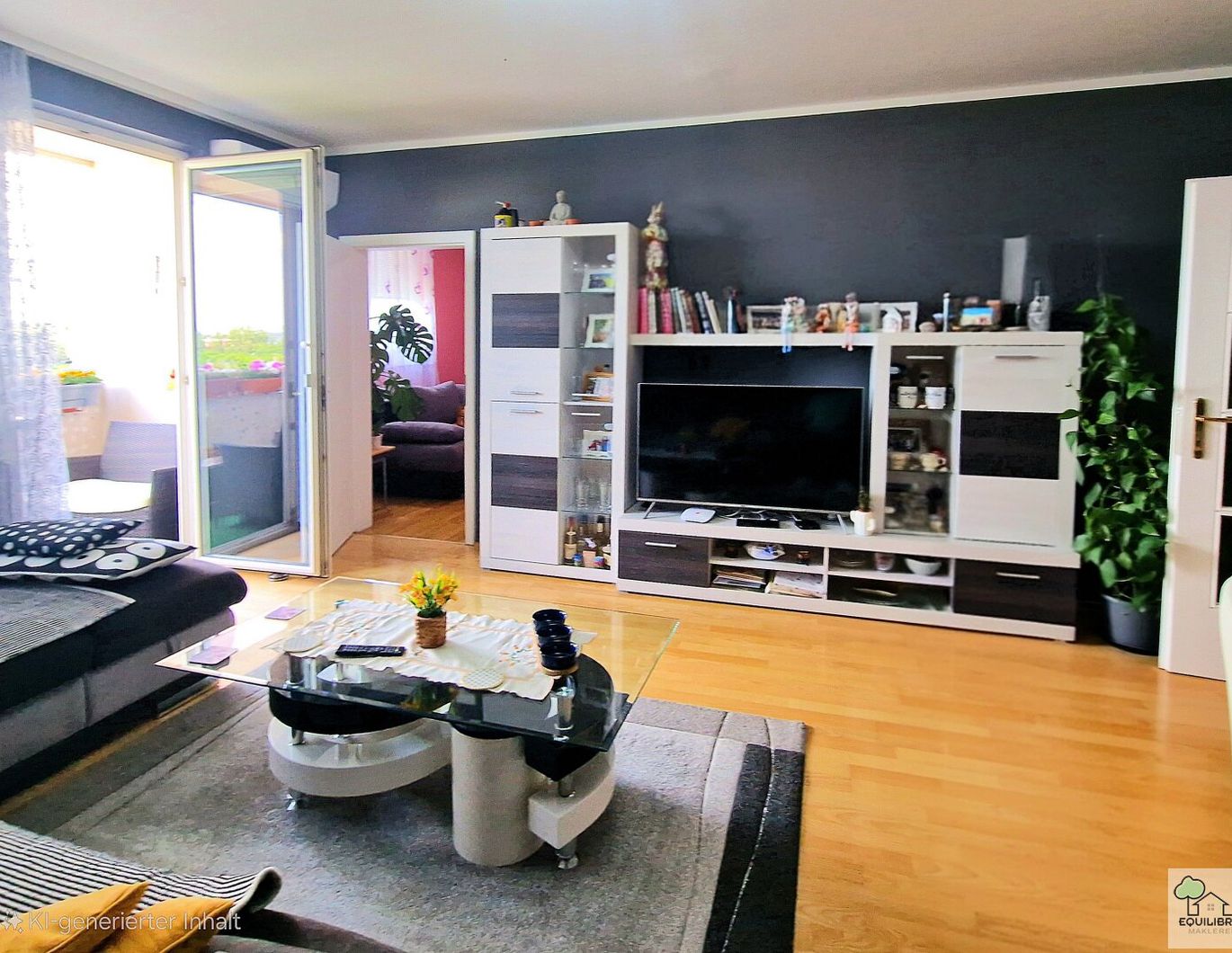 HELLE 3-ZIMMER-WOHNUNG (77m²) IN BADEN MIT LOGGIA UND FERNBLICK