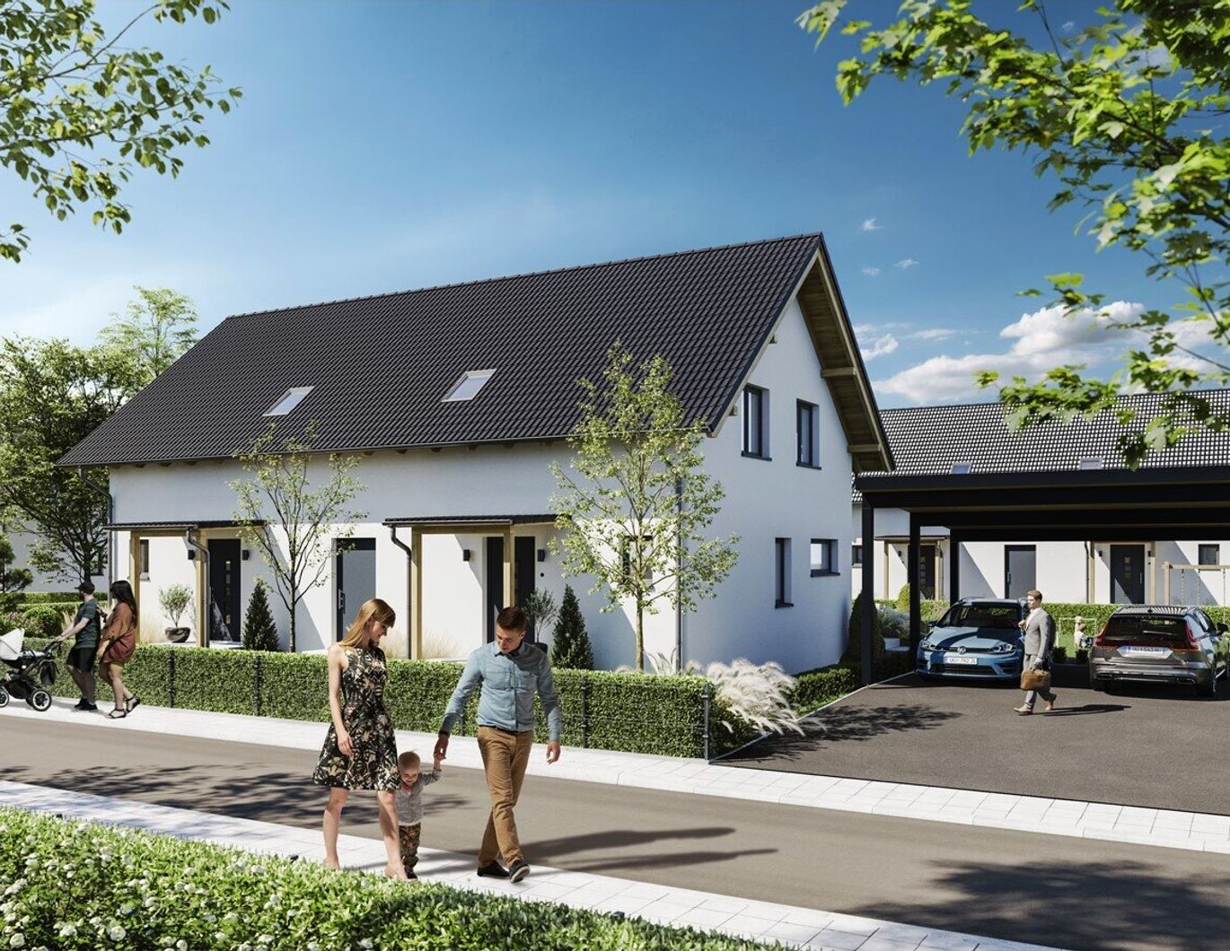Moderne Doppelhaushälfte in Wagna: Erstbezug mit Garten, Garage & viel Komfort!