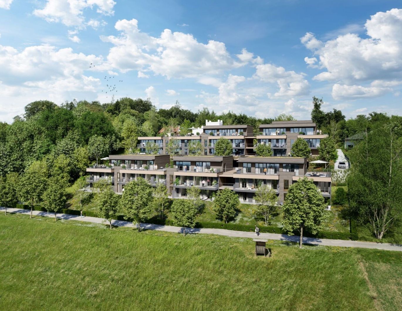 Einzigartiges Wohnambiente: Terrasse und Naturblick vereint