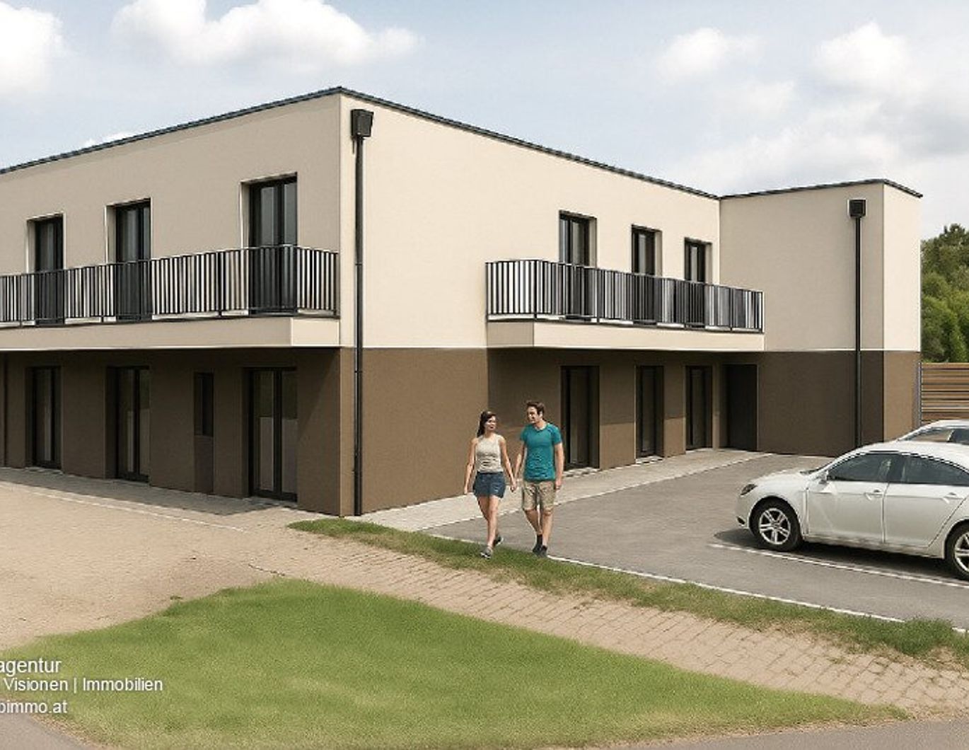 Erstbezug mit 94m² WFL, 40m² Wohnküche & Zi-16m²+14m², 50m² PKW-Stellplatz