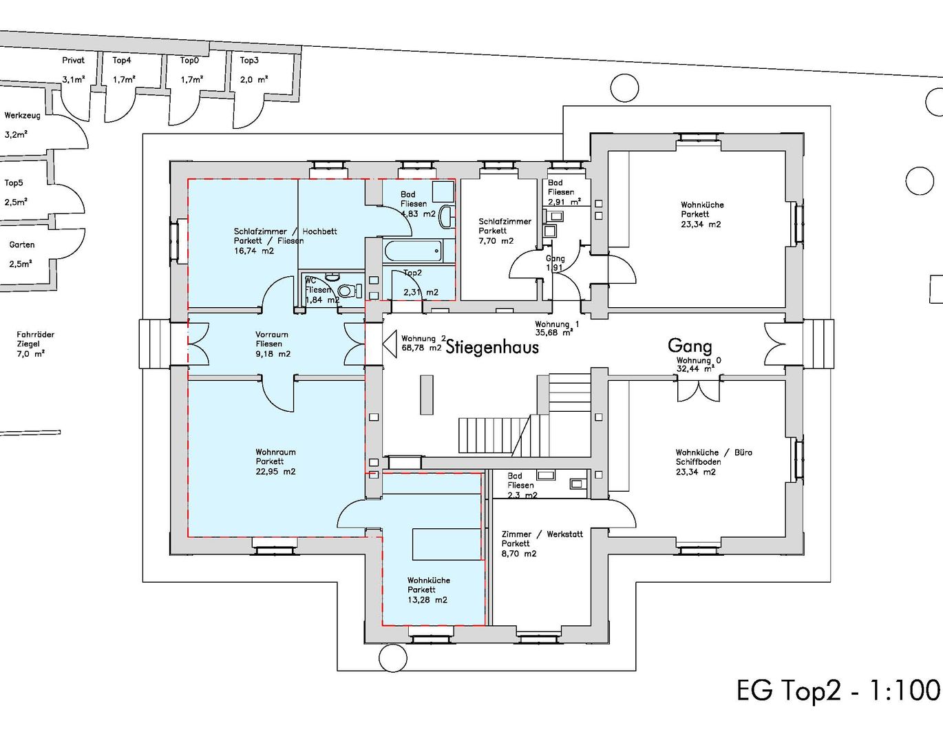 Wohnung mit Gartenzugang