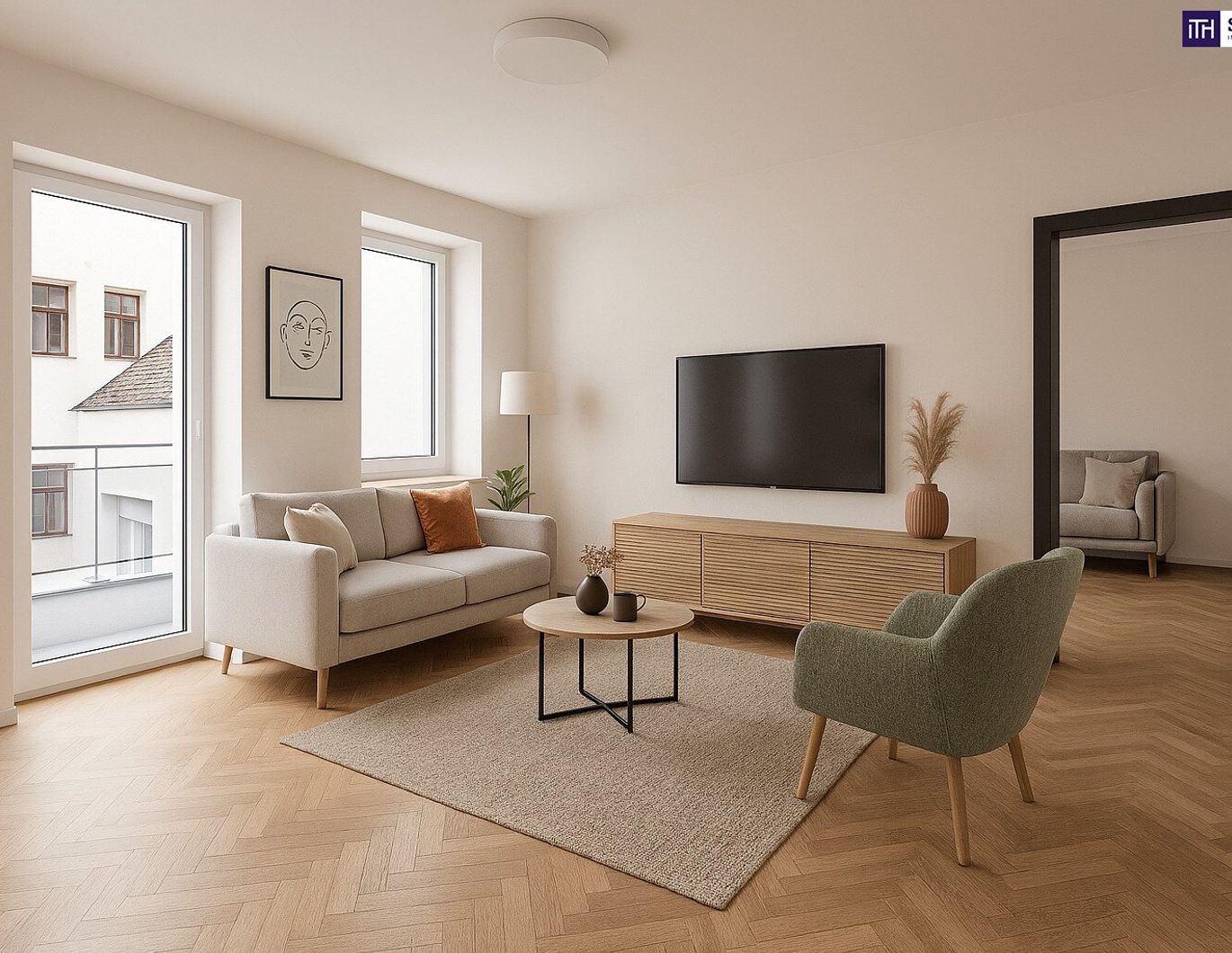 ***Stilvoller Altbau mit Dachgartenflair - 3-Zimmer-Wohnung mit großer Terrasse & moderner Technik - Klimaanlage & Luftwärmepumpe inklusive***