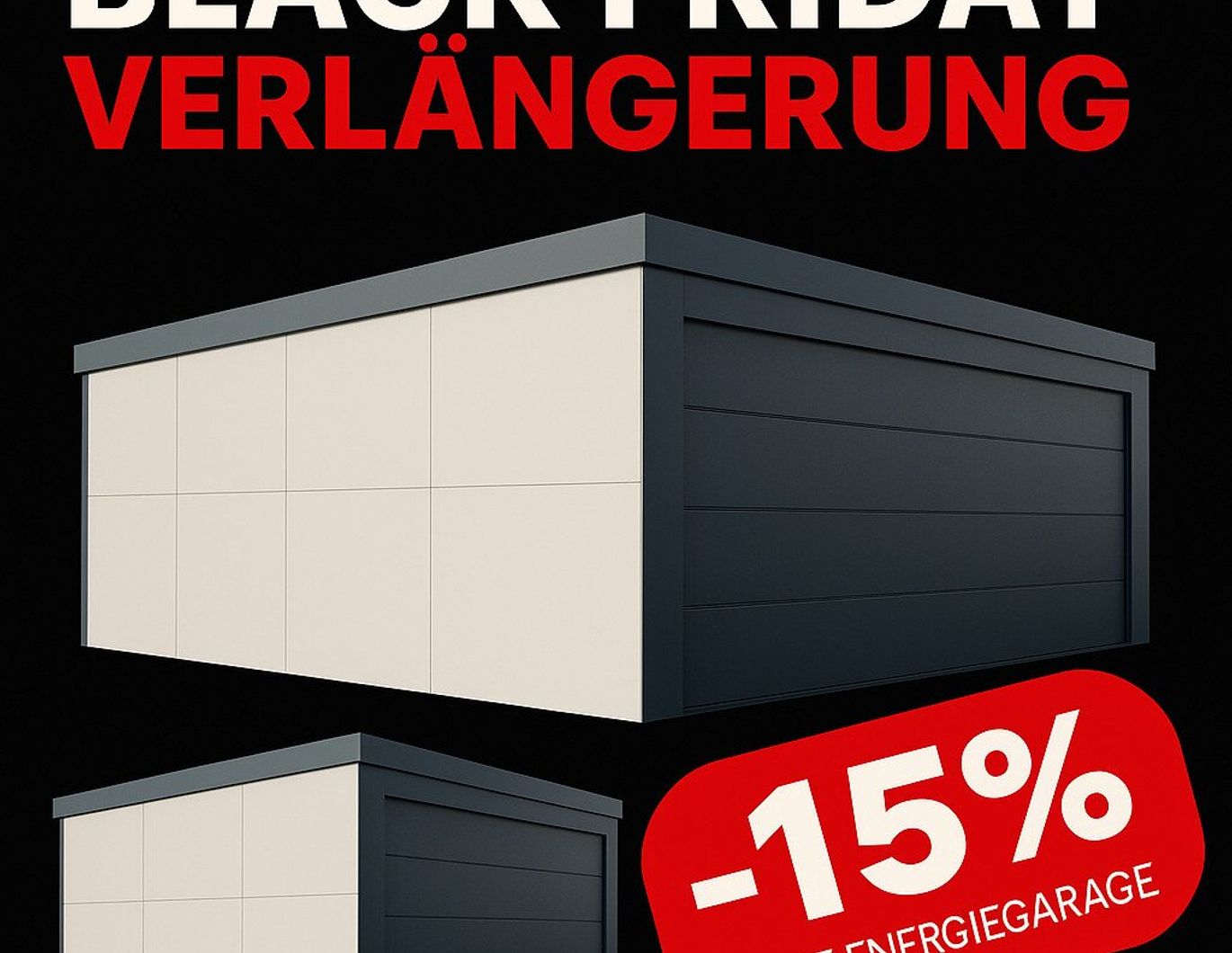 Energiegarage Deluxe Dekor - Doppelgarage mit PV & Wallbox & Speicher