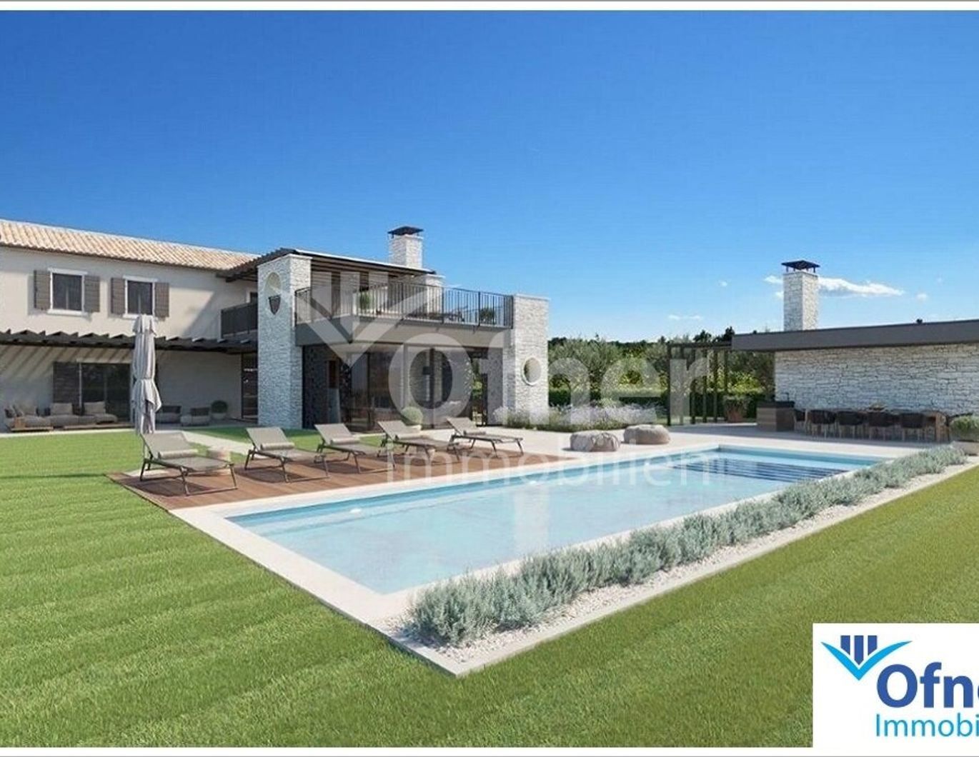 Istrien: Luxusvilla mit unverbaubarer Meerblick und Panoramablick