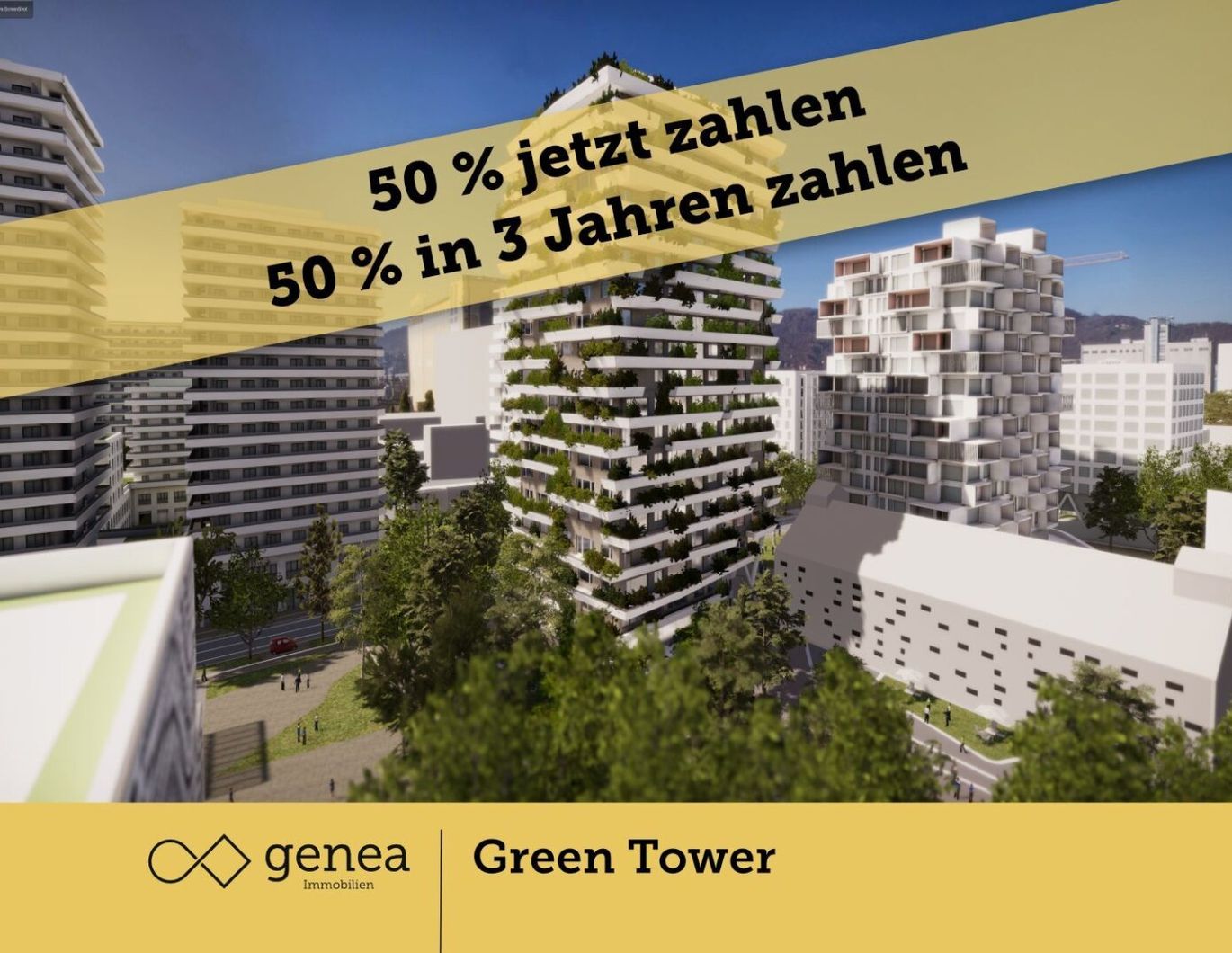 AKTION 50/50 | Green Tower | Provisionsfrei | Ein neues Zuhause mit Blick auf den Schloßberg