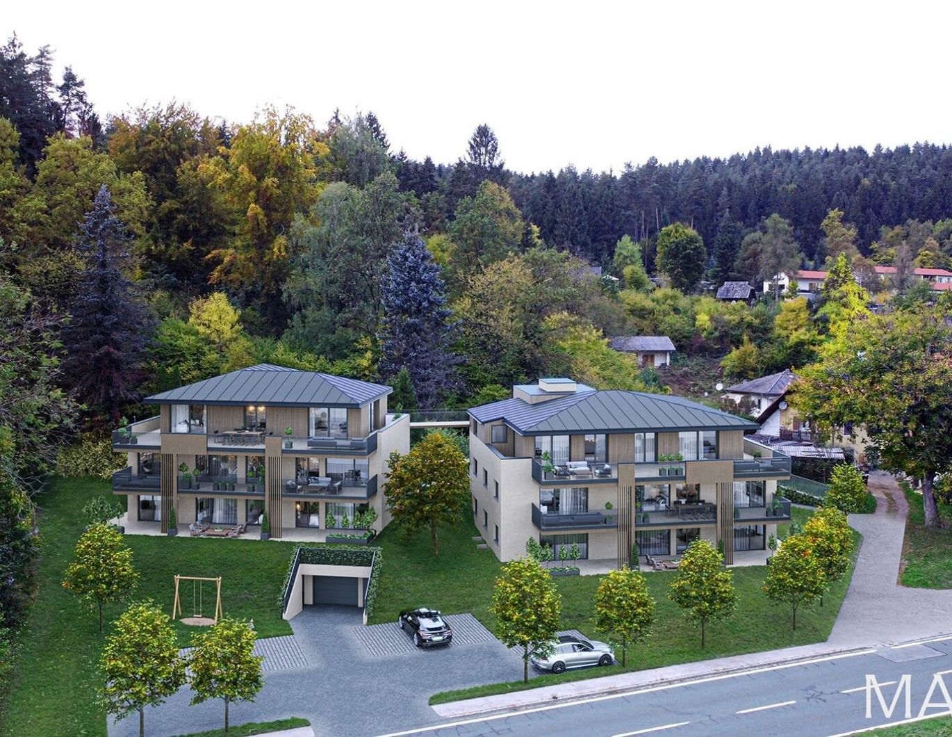 Wohnanlage Auszeit - 2 Zimmer Gartenwohnung - Ein Projekt von MADILE